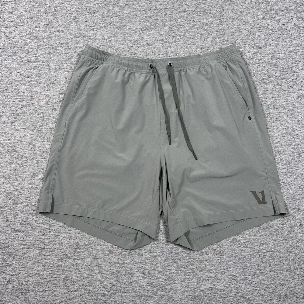 Vuori HardKore Shorts Mens XL Gray Lined Training Ripstop Performance V3072